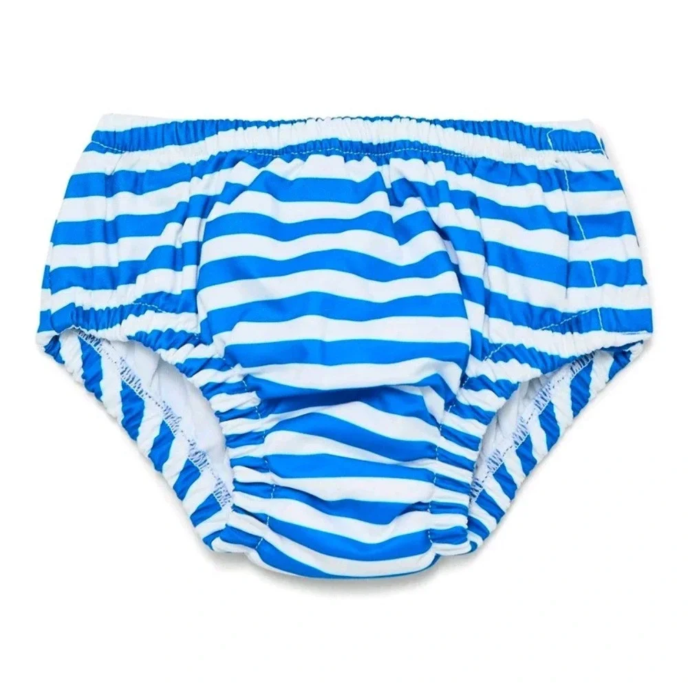 Baby boys girls Wonder Nation swim diaper cover size 0-3 month blue white stripe